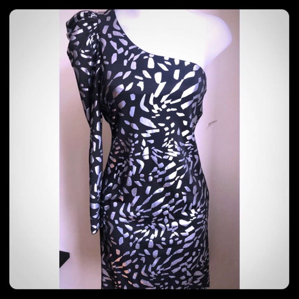 Arden B One shoulder cocktail dress